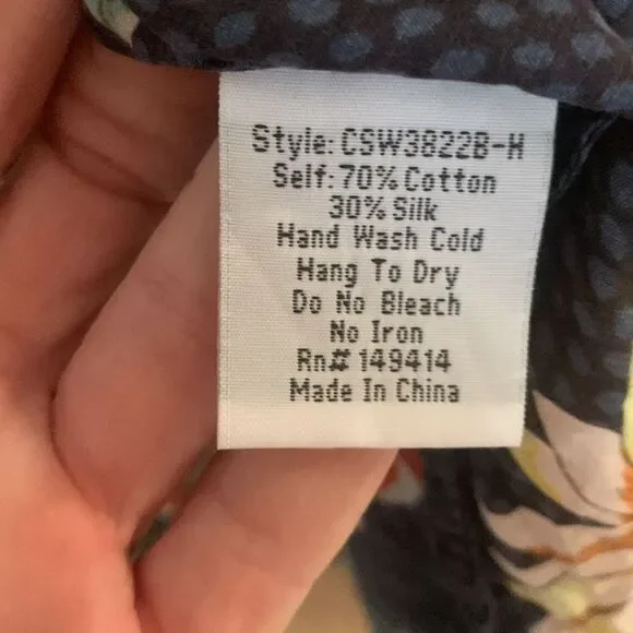 Johnny Was bright floral print short cotton silk coverup kimono - Picture 8 of 8